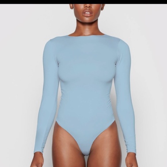 SKIMS | Tops | Skims Long Sleeve Bodysuit In Arctic | Poshmark